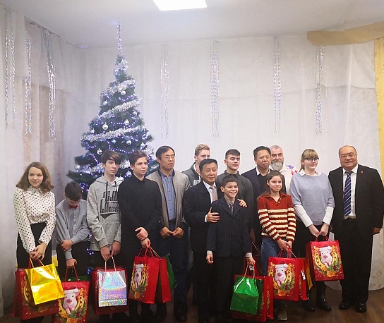 The ceremony of donation of a boiler to Children's Village WARM HOUSE FOR CHILDREN