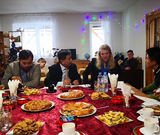 The ceremony of donation of a boiler to Children's Village WARM HOUSE FOR CHILDREN